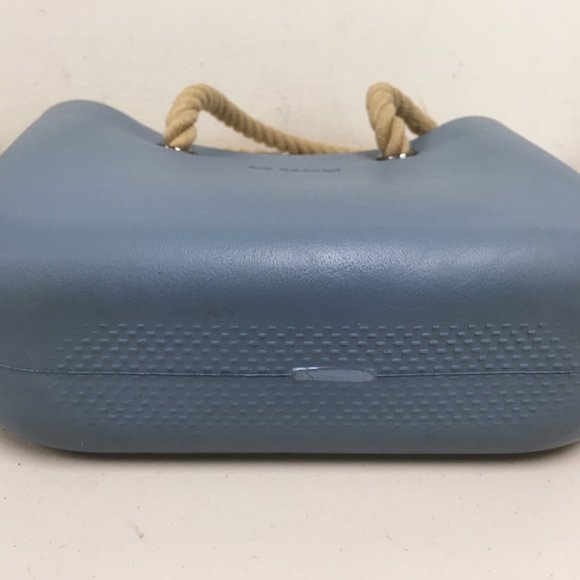 O Bag Tote made in Italy blue rope shoulder bag lined like new - Picture 2 of 4